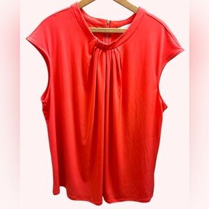 Liz Claiborne Women’s Coral Sleeveless Top 1X
